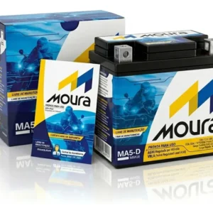 Bateria Moura MA5-D 5 Ah 12V Selada para Honda, Yamaha e Mais